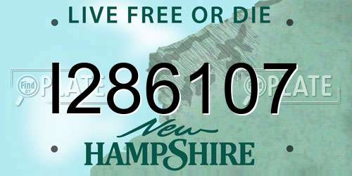 I286107 New Hampshire License Plate