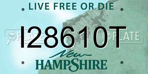 I28610T New Hampshire License Plate