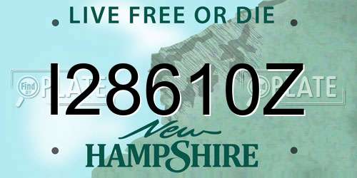 I28610Z New Hampshire License Plate