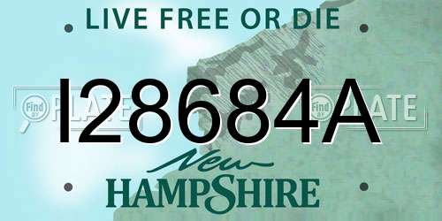 I28684A New Hampshire License Plate