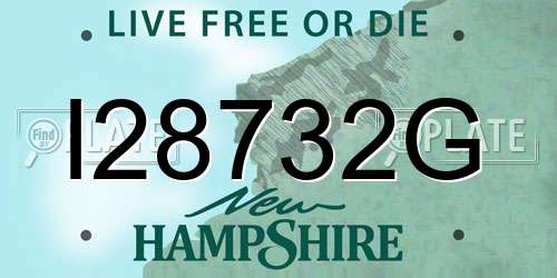 I28732G New Hampshire License Plate