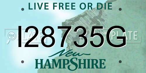 I28735G New Hampshire License Plate