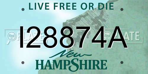 I28874A New Hampshire License Plate