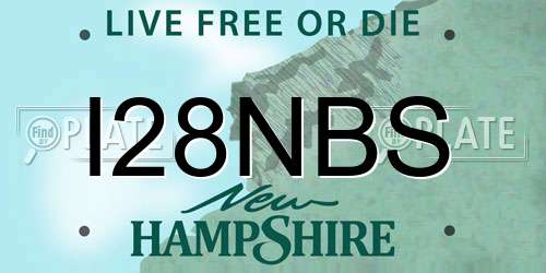 I28NBS New Hampshire License Plate