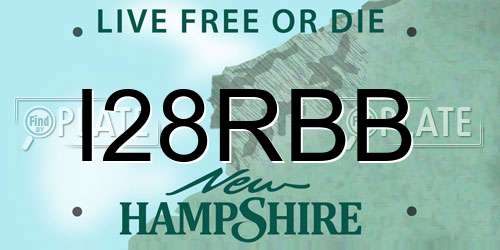 I28RBB New Hampshire License Plate