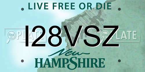 I28VSZ New Hampshire License Plate