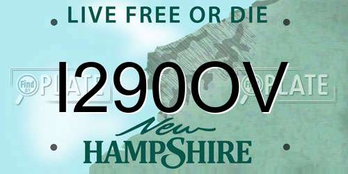 I290OV New Hampshire License Plate