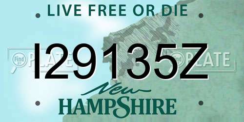 I29135Z New Hampshire License Plate