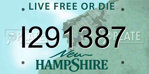 I291387 New Hampshire License Plate