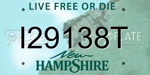 I29138T New Hampshire License Plate