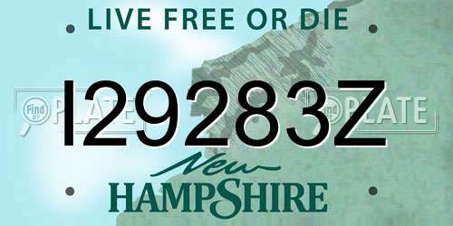 I29283Z New Hampshire License Plate