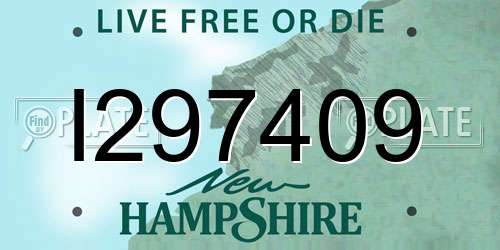 I297409 New Hampshire License Plate