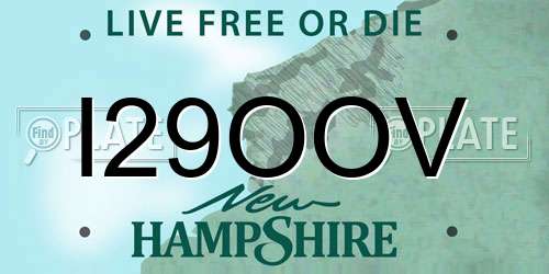 I29OOV New Hampshire License Plate