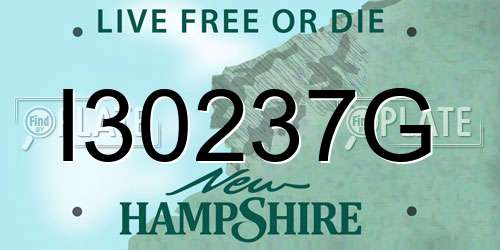 I30237G New Hampshire License Plate