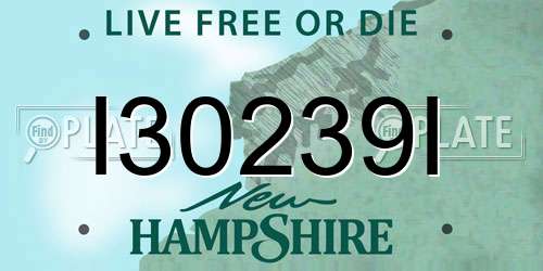 I30239I New Hampshire License Plate