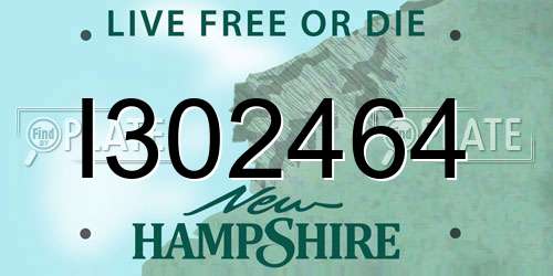 I302464 New Hampshire License Plate