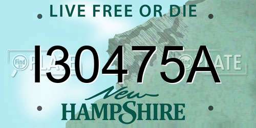 I30475A New Hampshire License Plate