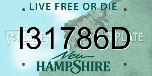 I31786D New Hampshire License Plate