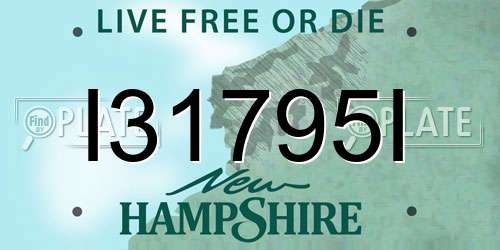 I31795I New Hampshire License Plate