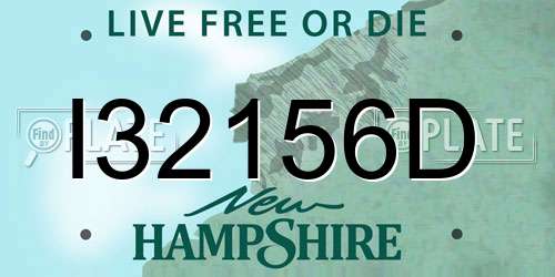 I32156D New Hampshire License Plate