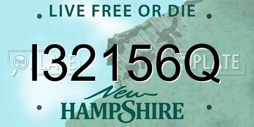 I32156Q New Hampshire License Plate
