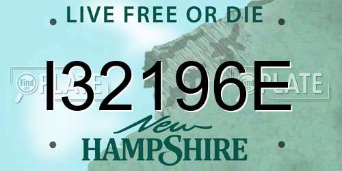 I32196E New Hampshire License Plate