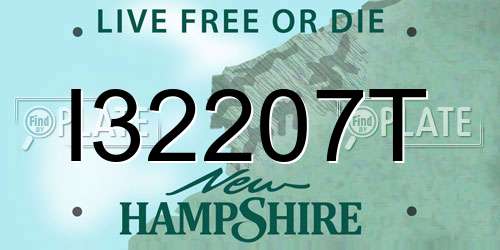 I32207T New Hampshire License Plate