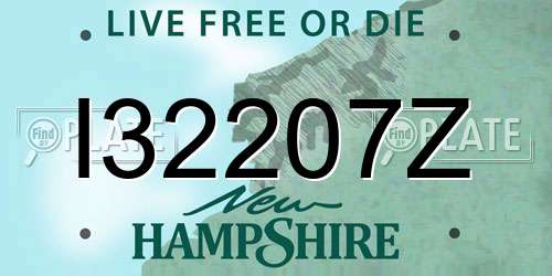 I32207Z New Hampshire License Plate