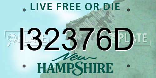 I32376D New Hampshire License Plate