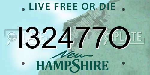 I32477O New Hampshire License Plate