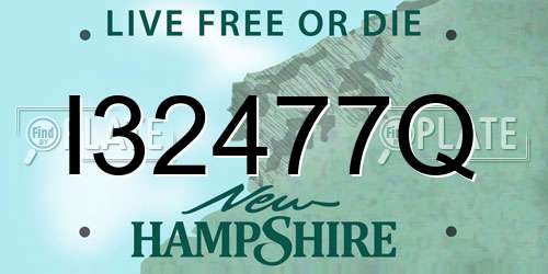 I32477Q New Hampshire License Plate