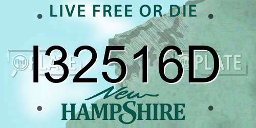 I32516D New Hampshire License Plate