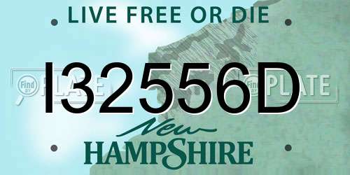 I32556D New Hampshire License Plate