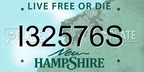 I32576S New Hampshire License Plate