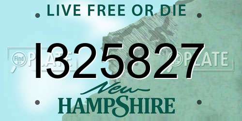 I325827 New Hampshire License Plate