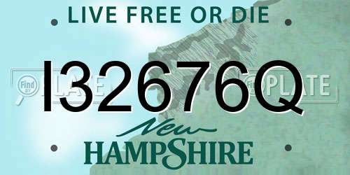 I32676Q New Hampshire License Plate