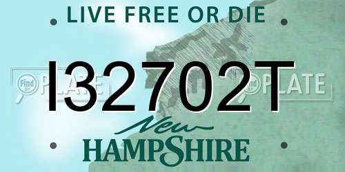 I32702T New Hampshire License Plate
