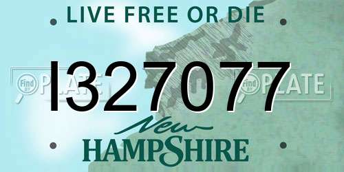 I327077 New Hampshire License Plate