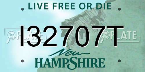 I32707T New Hampshire License Plate