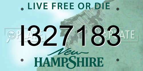 I327183 New Hampshire License Plate