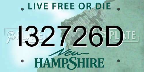 I32726D New Hampshire License Plate