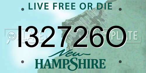 I32726O New Hampshire License Plate