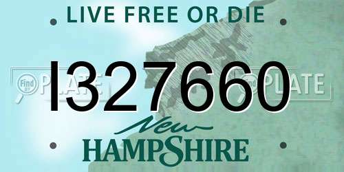 I327660 New Hampshire License Plate