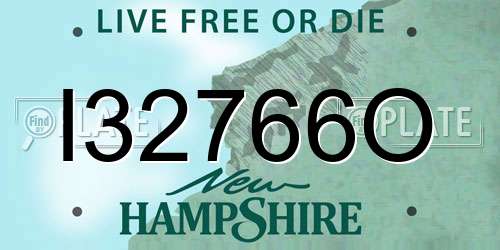 I32766O New Hampshire License Plate