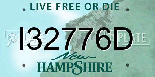I32776D New Hampshire License Plate