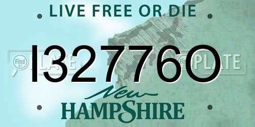 I32776O New Hampshire License Plate
