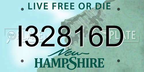 I32816D New Hampshire License Plate