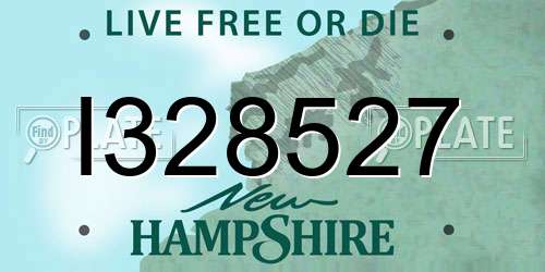 I328527 New Hampshire License Plate