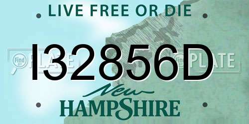 I32856D New Hampshire License Plate
