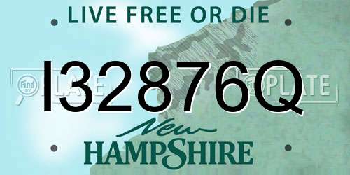 I32876Q New Hampshire License Plate